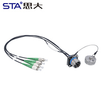 Connecteur à fibre optique ARINC 801 D38999/20KC04N à 4 cœurs, prise circulaire à sertir, montage sur bride, étanche, pour l'aérospatiale et l'aviation