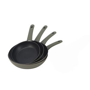 Ensemble de 3 poêles à frire en <span class=keywords><strong>aluminium</strong></span> forgé durable, écologiques, de qualité supérieure, couleur vert sauge, antiadhésives, conformes aux normes LFGB et FDA, <span class=keywords><strong>sans</strong></span> <span class=keywords><strong>PFOA</strong></span> - Product Image 1