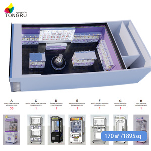 Machine à griffes avec éclairage LED, idéale pour les centres commerciaux en période des fêtes et pour attirer les clients. Machine à griffes saisonnière à vendre. - Product Image 2