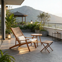 Ensemble de chaises pliantes d'extérieur MeiQi en fer durable avec cadre résistant aux intempéries et coussins pour jardin, balcon et hôtel