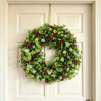 Guirlande de Noël Artificielle Toutes Saisons – Cadeau Festif pour Porte d'Entrée, Mur, Cheminée, Porche, Extérieur, Décoration Hivernale et de Fêtes pour la Maison
