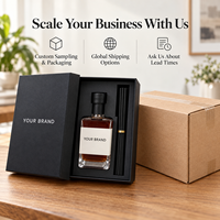 Diffuseur de parfum à bâtonnets 500 ml, parfum longue durée, flacon en verre noir avec bâtonnets pour la maison et l'hôtel