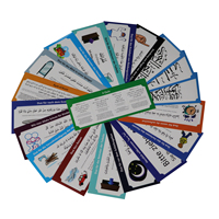 Autocollant Mural pour famille musulmane Dua, étiquette murale, arabe, arabe, citations, lettres, autocollants muraux, éducation pour enfants, cartes d'outils d'apprentissage, 19 pièces/lot