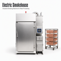 Four de cuisson et de fumage de viande ZX1/1, capacité 250 kg, chauffage vapeur par lots, contrôle PLC pour saucisses, jambon, bacon et produits de la pêche
