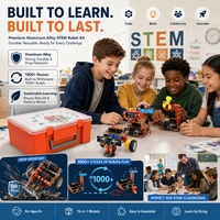 Kit de Entrenamiento de Robótica DIY de Aleación de Aluminio Avanzada 15 en 1 para Hogar Inteligente IoT para Adolescentes, Aprendizaje de Codificación Gráfica