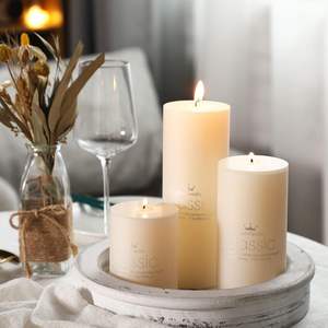 Velas LANJO sin Goteo, sin Aroma, sin Humo, de Larga Duración, Decorativas, Rústicas, con Mecha de Algodón para Bodas, Hogar y Chimenea - Product Image 1