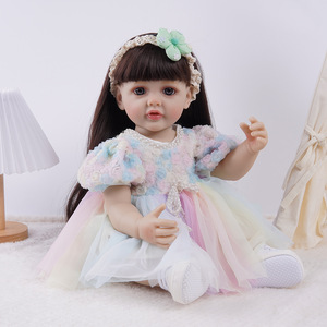 Yeni 22 inç 55cm yumuşak yeniden doğuş bebek tam yumuşak bez vücut ve vinil simülasyon bebek oyuncak - Product Image 5