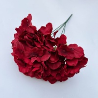 PT-HY025 Grosir Bunga Hydrangea Buatan 5 Cabang Buket Bunga Hydrangea Sutra Buatan untuk Dekorasi Pernikahan dan Rumah