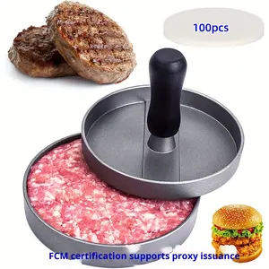 Prensa para Hamburguesas y Molde para Hacer Hamburguesas de Aluminio, Modelo B, Juego de Caja de Color - Product Image 5