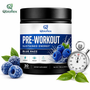 Qbioflex Pre-Allenamento in Polvere con Creatina Gusto Blue Razz per Energia e Supporto Immunitario Integratore Pre-Allenamento - Product Image 1