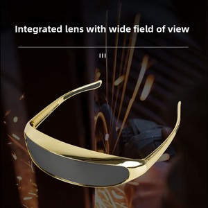 नए फैशनेबल फ्रेम रहित पीसी लेंस वेल्डिंग सुरक्षा पर्चे सुरक्षा चश्मे उच्च गुणवत्ता वाले आरामदायक गोगल - Product Image 4