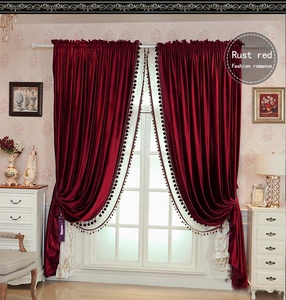 Rèm Vải Nhung Phong Cách Châu Âu Rèm Sang Trọng Cho Phòng Khách Và Phòng Ngủ - Product Image 4