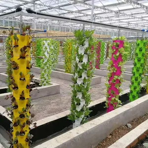 Sistemas de cultivo hidropônico de jardim com torre vertical com efeito de estufa inteligente de baixo custo à venda
