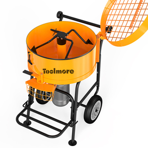 Malaxeur à mortier portable 80L 1100W, malaxeur à action forcée, machine de construction - Product Image 4