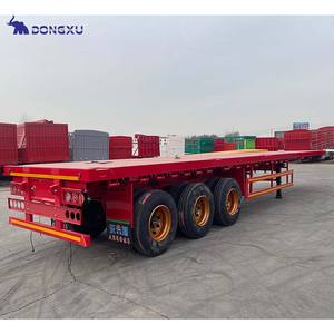 נגרר משאית סמי-טריילר שטוח בעל 4 סרנים, 20 רגל, 10 רגל, 40 רגל, 40 רגל, להובלת מכולות, נגרר שטוח כבד, נגרר שטוח קטן - Product Image 4