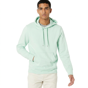 Sudadera con capucha de lujo para hombre, 100% algodón, con media cremallera, estampado personalizado, de peso pesado, oversize, de invierno, con bloques de color, ecológica, de terciopelo, estilo vintage - Product Image 1
