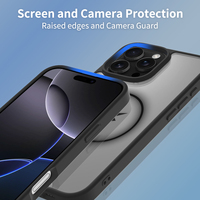 Coque magnétique transparente pour iPhone 16 Pro Max, coque de téléphone pour Apple, plaque transparente mate en TPU, housse de téléphone portable, accessoires pour téléphone portable