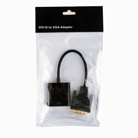 Convertidor DVI a VGA 1080P, Adaptador DVI 24+1 Macho a VGA Hembra para Tarjeta Gráfica de Escritorio a Monitor VGA o Proyector