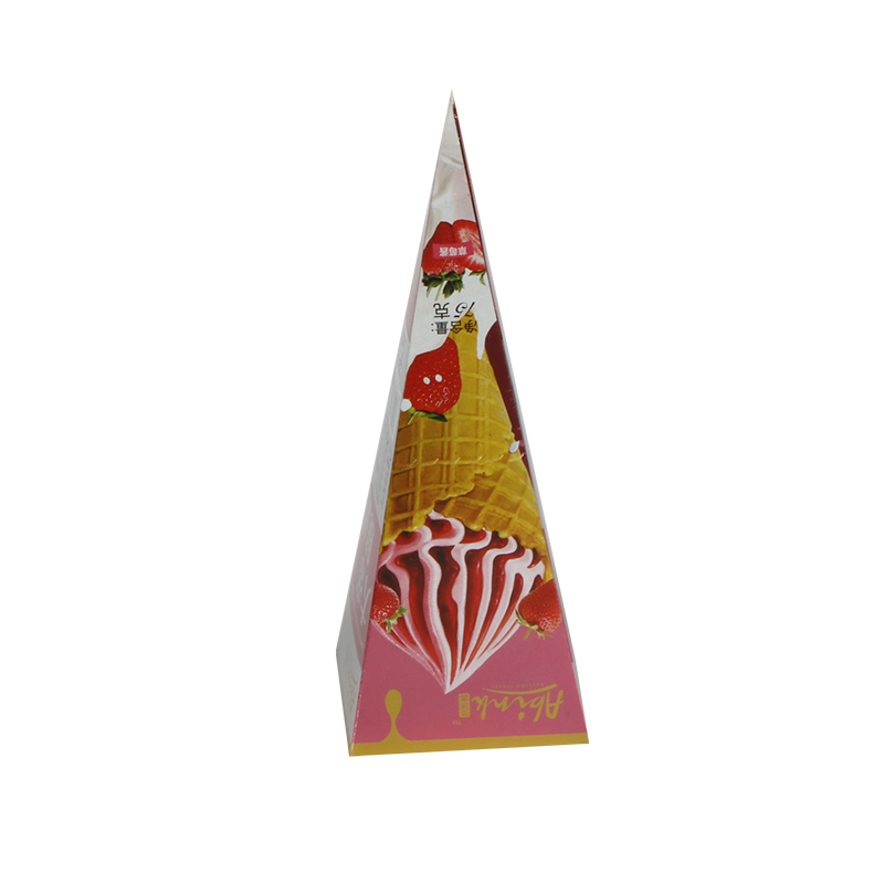 wrapping ice cream paper cone sleeve cup with coated printing
