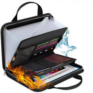 Waterproof and Fireproof Oxford Fashion <b>File</b> <b>Storage</b> Bag Foldable Large Capacity Organized Design - Product Image 4