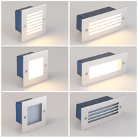Lampe murale encastrée en acier inoxydable durable, éclairage LED pour marches, éclairage d'escalier