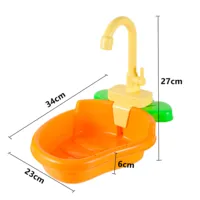Jouets de bain automatiques pour perroquets Jumon avec robinet, orange/bleu, écologiques, durables, réutilisables, SPA pour oiseaux, bain pour oiseaux, jeux pour enfants