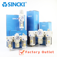 SINCKI AR2000-02 Unit Regulator Tekanan Udara yang Dapat Disesuaikan untuk Peralatan Mesin Industri