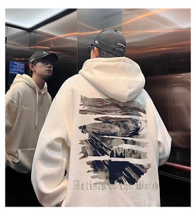 <span class=keywords><strong>Felpa</strong></span> da uomo <span class=keywords><strong>con</strong></span> <span class=keywords><strong>cappuccio</strong></span> stampata retrò in stile americano, marchio oversize e alla moda, Pullover sportivo Casual aderente - Product Image 1