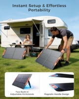 Panel Solar Portátil Maxsolar de 100W, IP67 Impermeable, 23.5% de Eficiencia, Plegable, 4.4kg, Cargador con Salida USB/Tipo-C, Estación de Energía