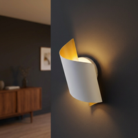 Lampe murale en métal minimaliste Lumetal, diffuseur en verre trempé cylindrique, LED blanc chaud 3000K, 10W, étanche, pour extérieur, jardin