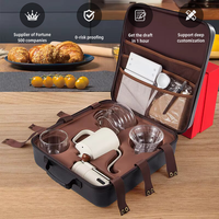 Ensemble de café portable Starlink pour l'extérieur, en acier inoxydable, multifonctionnel, coffret cadeau de camping avec filtre à café manuel et sac de transport