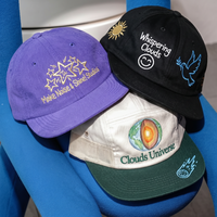 Casquettes personnalisées OEM avec logo brodé, 6 panneaux, style surf, non structurées, en velours côtelé violet, avec fermeture snapback, pour le sport