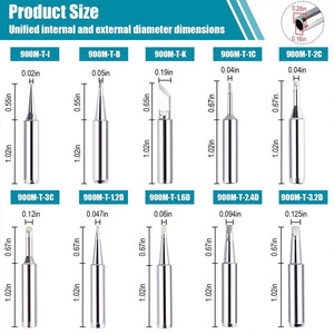 Lehim ipuçları 900M-T serisi yüksek kalite sıcaklık düzenleyen kaynak Rework istasyonu onarım için havya İpuçları kafaları - Product Image 2