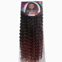 Cheveux synthétiques bouclés longs style italien pour tresses au crochet, lot de 8 pièces, pour femmes africaines, européennes et américaines