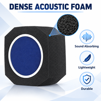 Écran d'isolation acoustique pour microphone PE4, filtre anti-bruit en mousse acoustique pour enregistrement en studio et podcast