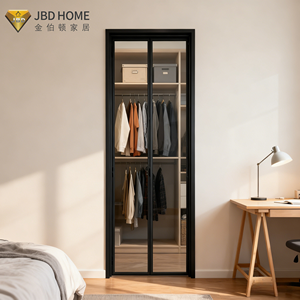 <span class=keywords><strong>Porte</strong></span> <span class=keywords><strong>coulissante</strong></span> en verre <span class=keywords><strong>motorisée</strong></span> automatique moderne de qualité supérieure avec système de rail caché (intérieur pour armoire, placard, chambre à coucher) - Product Image 1