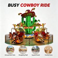Manège à rebondissements Western Cowboy, à faible entretien, manège rotatif à rebondissements, manèges populaires pour parcs d'attractions et sites de foires