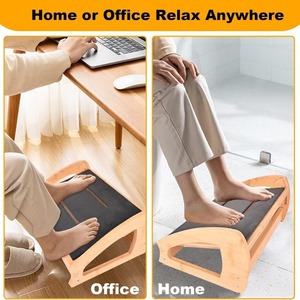 Wooden Footstool Adjustable Height <b>Bathroom</b> <b>Stool</b> Home Office Leg Rest Minimalist Design Modern Appearance - Product Image 3