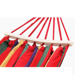 Hamaca portátil <span class=keywords><strong>de</strong></span> lona para acampada, tela <span class=keywords><strong>de</strong></span> algodón a rayas coloridas, para playa y exteriores - Product Image 3