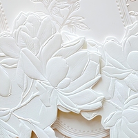 Suite d'invitations en papier artistique vintage européen, carte de vœux florale