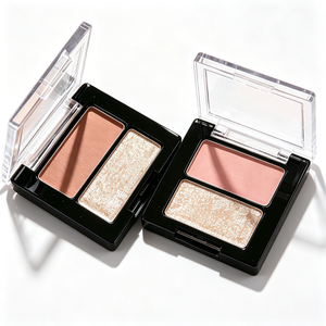 Palette de blush et illuminateur 2 en 1 Private Label, blush mat, poudre illuminante scintillante, éclat naturel soyeux pour les joues, maquillage quotidien du visage - Product Image 2