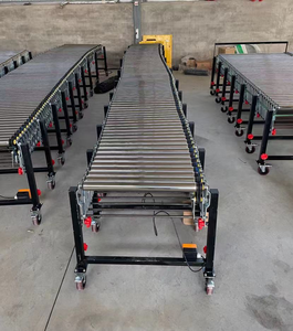 Kamyon boşaltma lojistik depo için profesyonel yerçekimi ayarlanabilir paslanmaz çelik esnek makaralı konveyör - Product Image 4