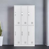 Armoire de rangement pour vestiaire, en acier, avec porte à 6 portes, haute, en métal, pour salon de coiffure