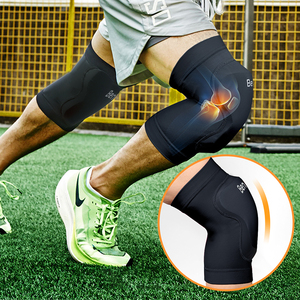 Genouillères de compression à marque privée pour le <span class=keywords><strong>handball</strong></span>, avec insert rembourré extensible 4 directions, pour les matchs et tournois en salle - Product Image 4