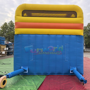 Outdoor kids dual lane bouncy <b>house</b> toboggan gonflable jumping castle bouncer commercial <b>inflatable</b> dry slide - Product Image 5