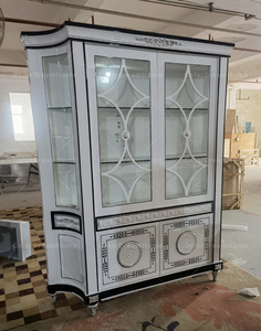 Di alta qualità Europea di vetro show case bianco <span class=keywords><strong>in</strong></span> <span class=keywords><strong>legno</strong></span> massiccio armadio <span class=keywords><strong>soggiorno</strong></span> - Product Image 5