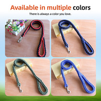 Laisse pour chien en nylon robuste, simple, épaisse, torsadée, tressée, avec clip métallique, solide et souple, pour grands chiens, personnalisable
