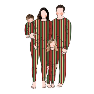 Noël personnalisé imprime bambou papa maman et moi combinaison assortie - Product Image 6