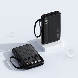 Batteries externes populaires haute capacité 10000mAh 20000mAh avec câbles intégrés, charge rapide PD22.5W, pour téléphone, idéales pour l'extérieur - Product Image 4