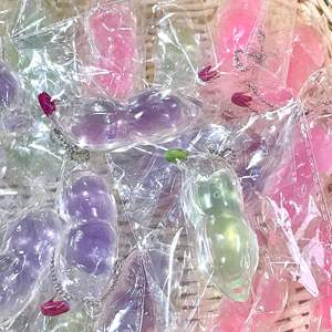 Nouveau jouet anti-stress en silicone transparent en forme de pois, pendentif porte-clés pour enfants de 5 à 7 ans - Product Image 3